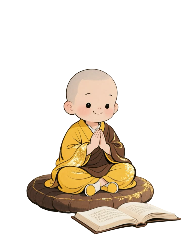Chú tiểu đọc sách